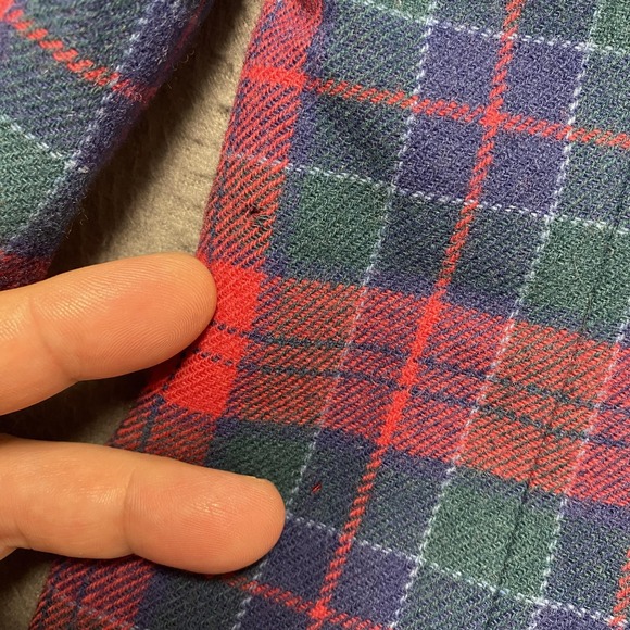 Vintage Pendleton Blazer Womens Medium Red Green Plaid Wool Jacket Made USA 80s - Picture 7 of 11
